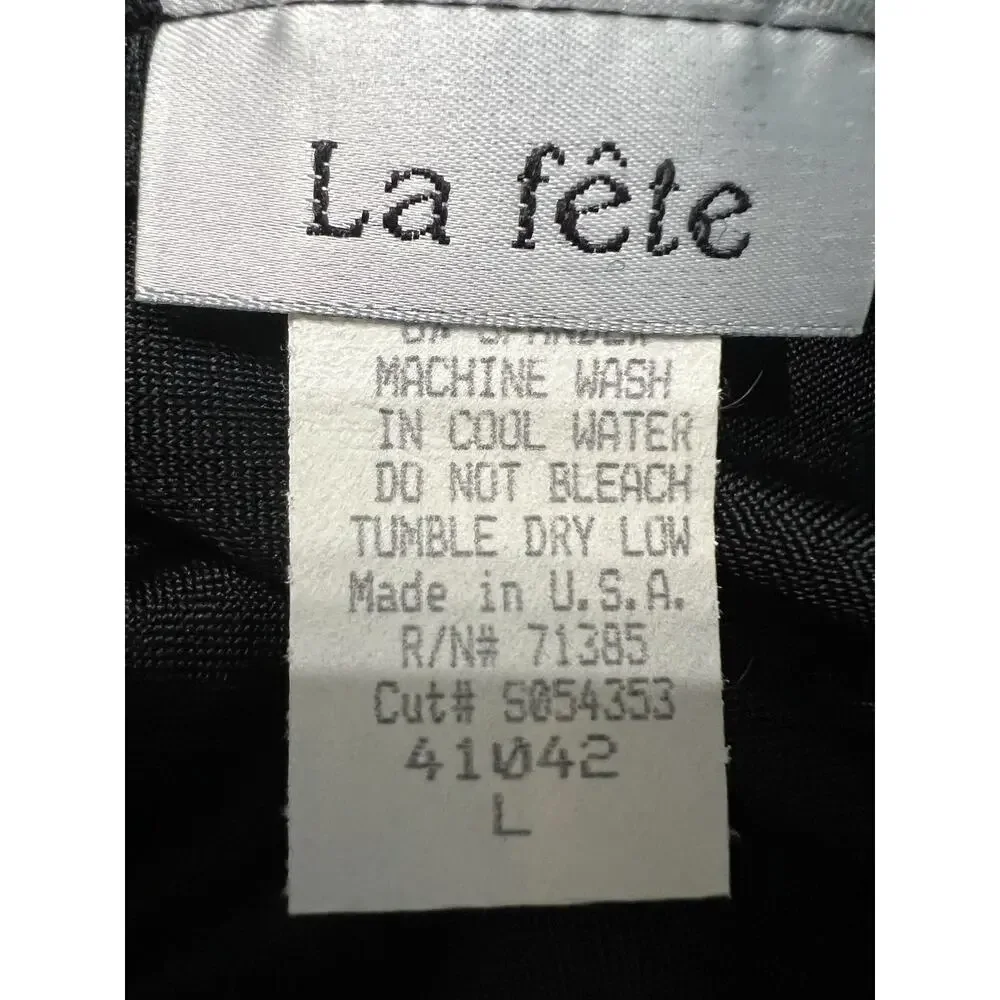 VTG Le Fete Maxi Skirt Whimsigoth Goth Coquette Witchy Bow Sheer Panel Y2K Black